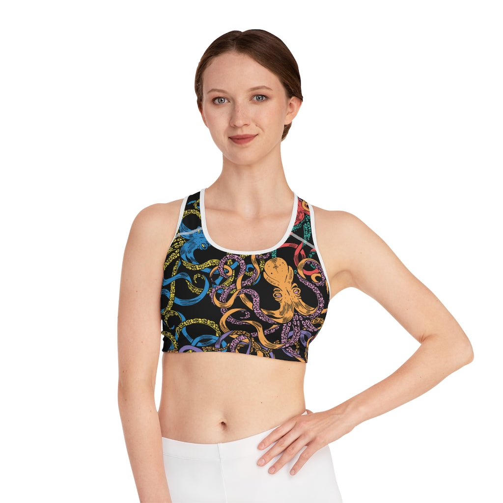 Octopus Print Sports Bra